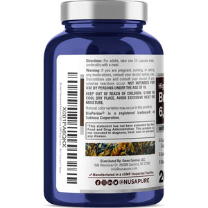 Nusapure Brown Seaweed Extract 6,000 Mg - Fucoxanthin - 200 Veggie Capsules