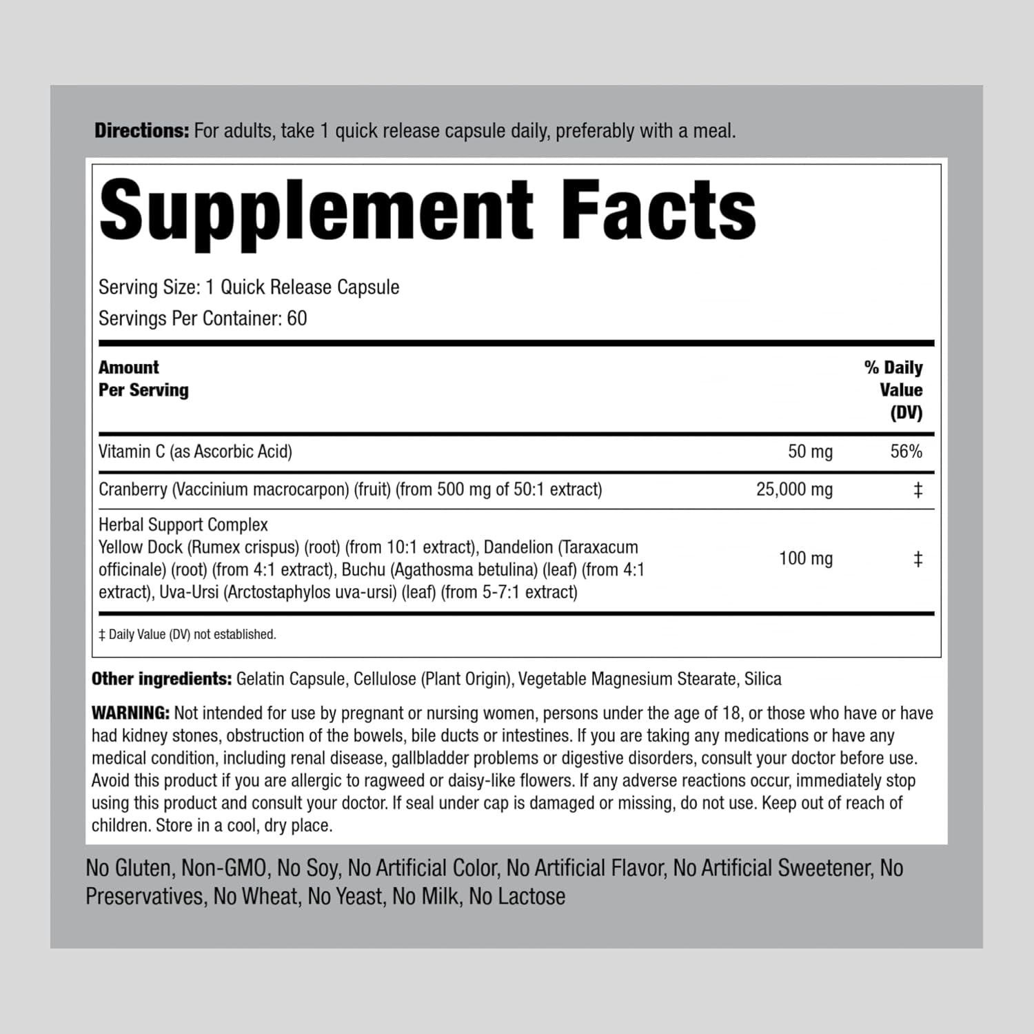 Piping Rock Kidney Support Supplement | 60 Capsules