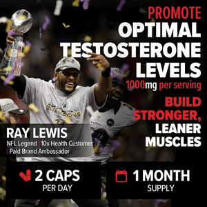 10X Health Alpha Testosterone Support - Muscle Support for Men with Tongkat Ali 1000Mg (60 Capsules, 2X Daily)