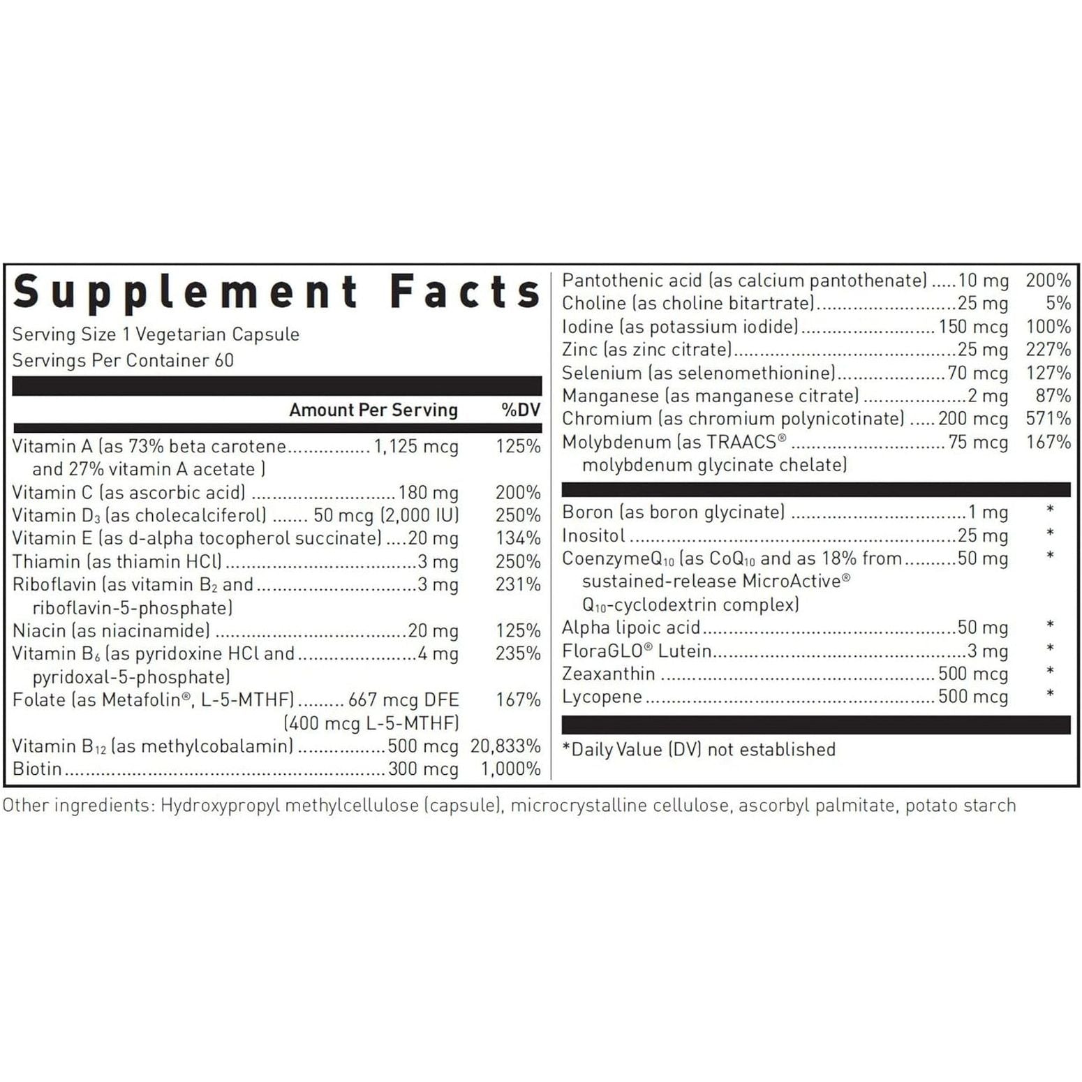 Douglas Laboratories - Multivitamin and Mineral Supplement to Support Energy Production, Immune Function, and Overall Health* | 60 Capsules