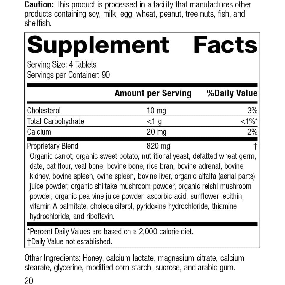 Standard Process Cyrofood - Whole Food Digestion, Digestive Health and Wellbeing - 360 Tablets