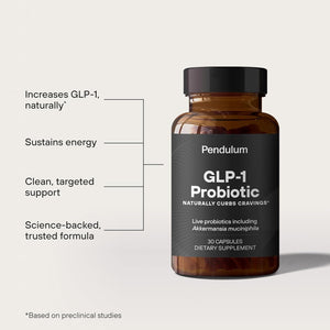 GLP-1 Probiotic - 500M AFU Multi-Strain Probiotic + Prebiotic | Naturally Support GLP-1 Production (30 Capsules)