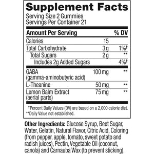 OLLY Goodbye Stress Gummy, GABA, L-Theanine, Lemon Balm, Stress Relief Supplement, Berry - 42 Count