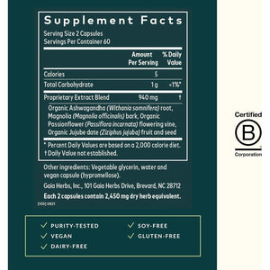 Gaia Herbs Sleepthru - Natural Sleep Support Supplement 120 Capsules (60-Day Supply)