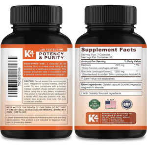 Garcinia Cambogia 1600 Mg (180 Capsules) - Pure Natural Extract Supplement Pills