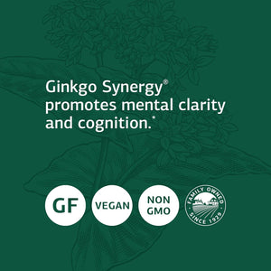 Standard Process Inc. Ginkgo Synergy - Whole Food Mental Clarity, Brain Health Supplement - 40 Capsules