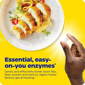 Enzymedica Digest Basic, Digestive Enzymes for Sensitive Stomachs, Offers Fast-Acting Gas & Bloating Relief, 180 Count