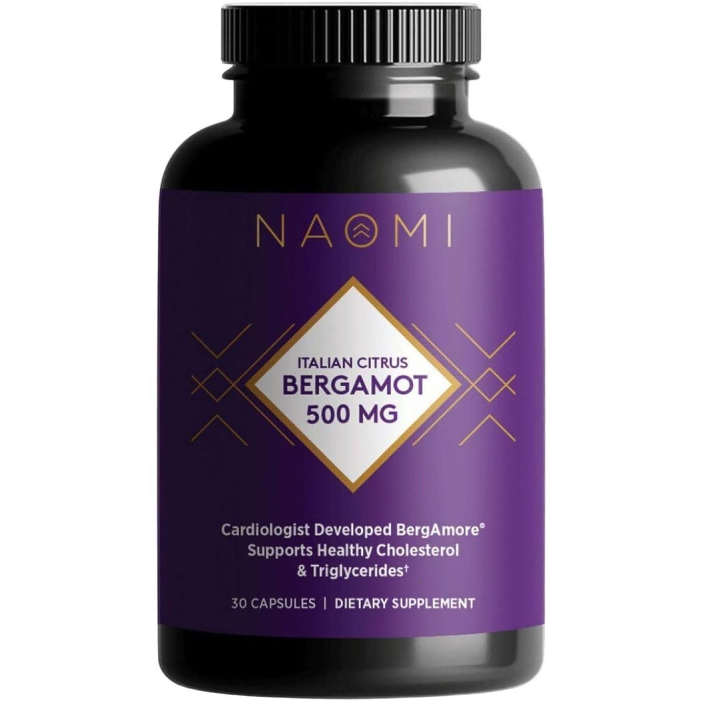 NAOMI Italian Citrus Bergamot 500Mg to Support Healthy Cholesterol & Triglyceride Levels 30-Day Supply