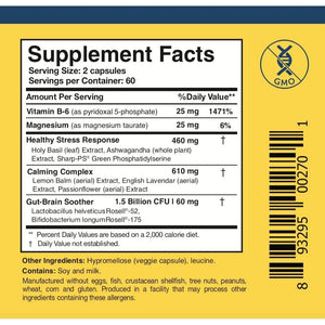 Researched Nutritionals Anxiaease - Stress, Cortisol Management & Mood Support Supplement (120 Capsules)