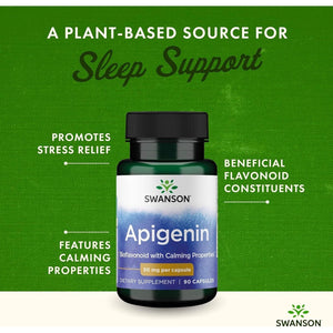 Swanson Apigenin Supplement 50Mg Capsules (90 Count)