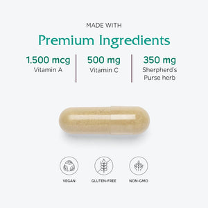 Vitanica Slow Flow, Menstrual Flow Support, Vegan, 60 Capsules