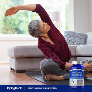 Piping Rock Glucosamine Chondroitin MSM plus Turmeric | 180 Coated Caplets