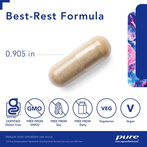 Pure Encapsulations Best Rest Formula Supports Restful Sleep 60 Capsules