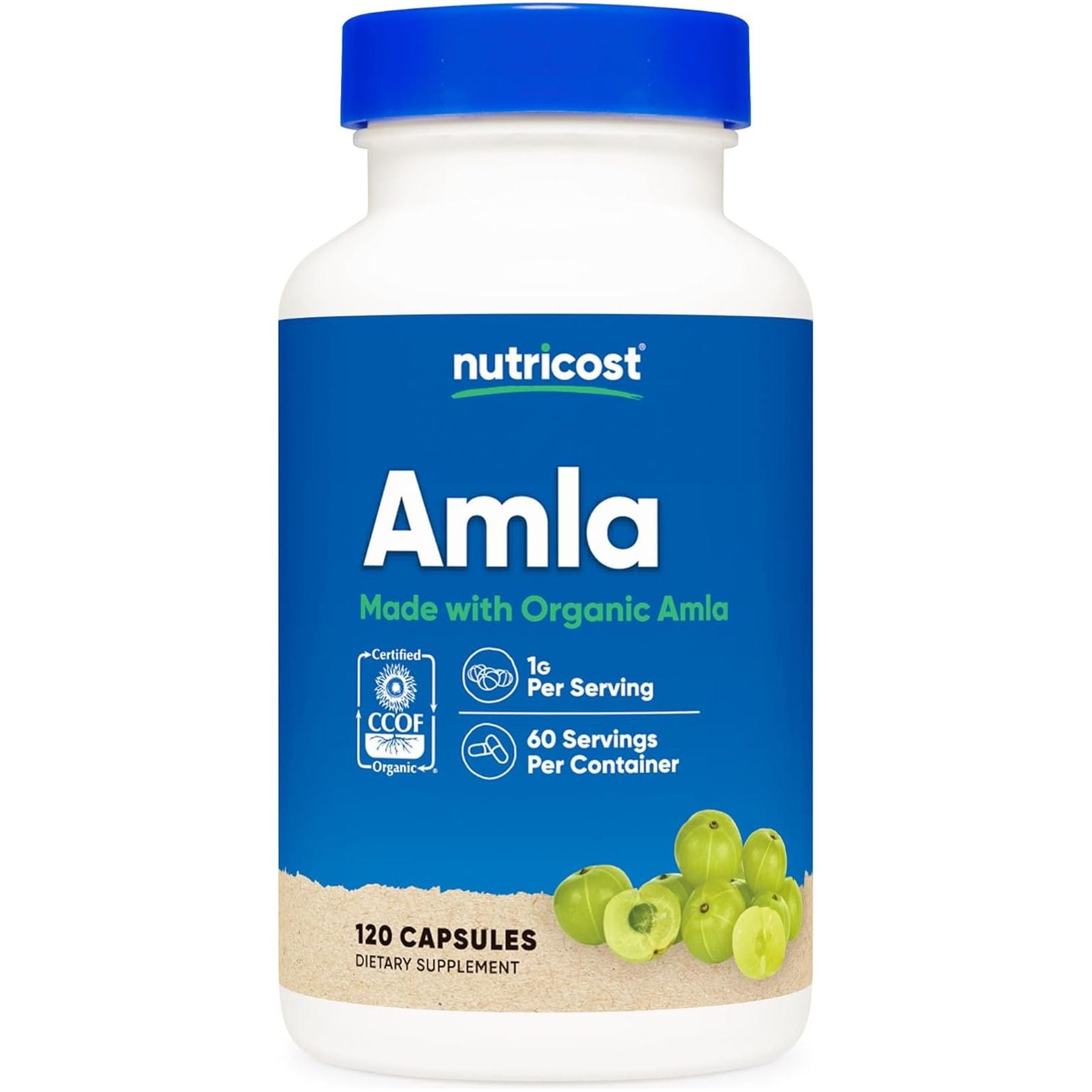Nutricost Amla 1000Mg - CCOF Certified Made with Organic, Non-Gmo, Gluten Free, 60 Servings