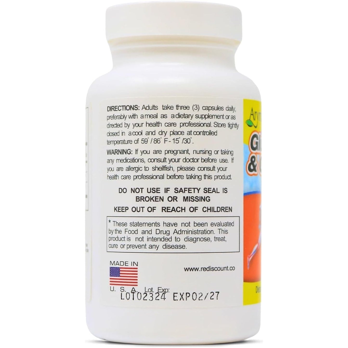 ARYMAR Glucosamine & Chondroitin with Collagen, Supports Joint Health (90 Capsules/Pack of 1)