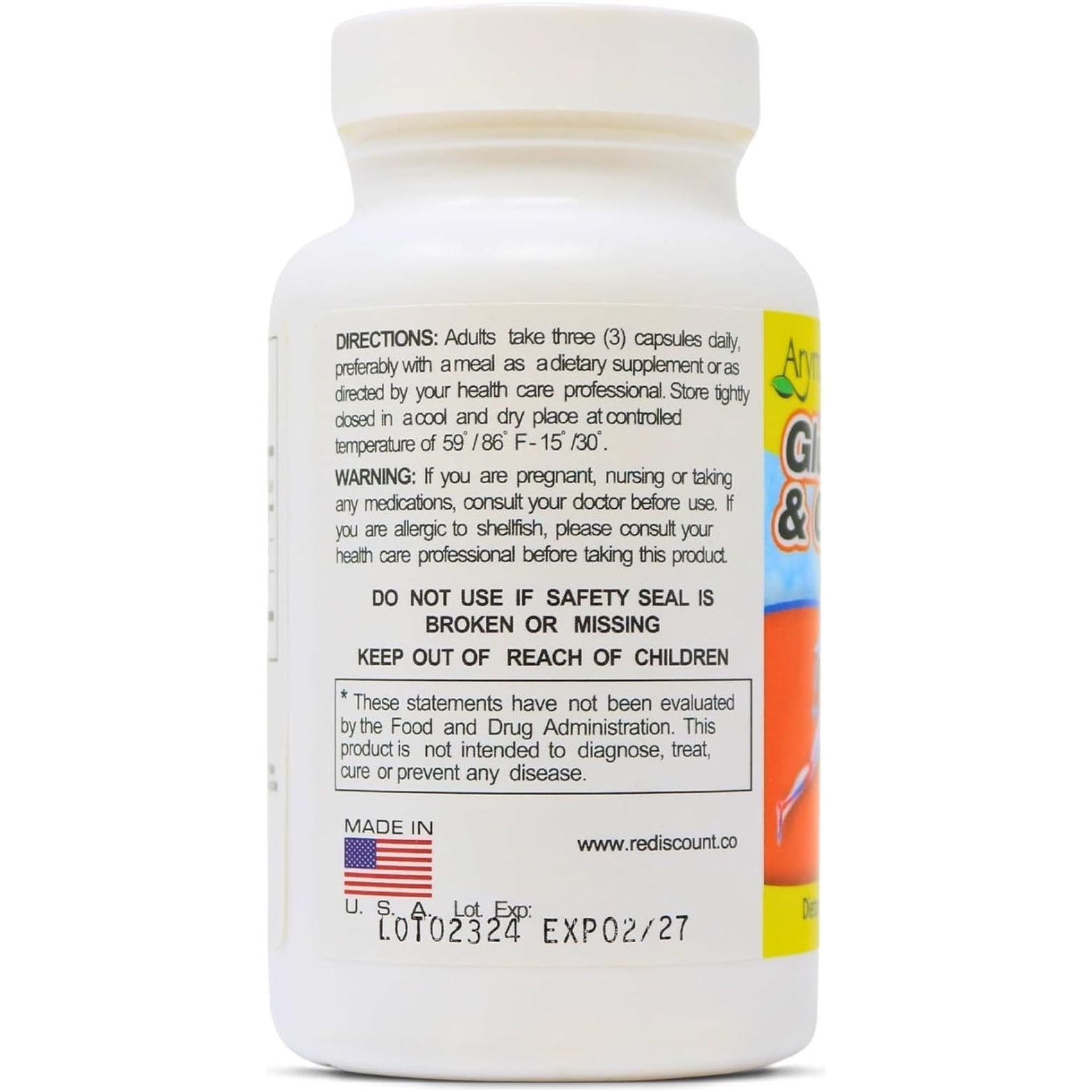 ARYMAR Glucosamine & Chondroitin with Collagen, Supports Joint Health (90 Capsules/Pack of 1)