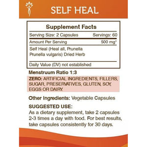 Secrets of the Tribe Self Heal, Dried Herb (120 Capsules)