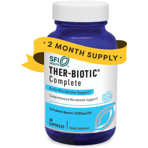 Klaire Labs SFI Health Ther-Biotic Complete - 12 Species for Immune & Digestive Health - 25 Billion CFU (60 Capsules)