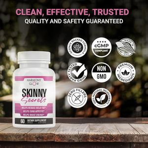 Skinny Secrets - Best Weight Loss Pills for Women | Appetite Suppressant, Belly Fat Burner, Carb Blocker 60 Capsules