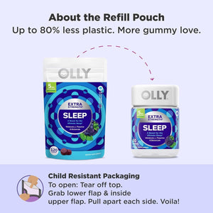 OLLY Extra Strength Sleep Gummy Occasional Sleep Support -120 Count