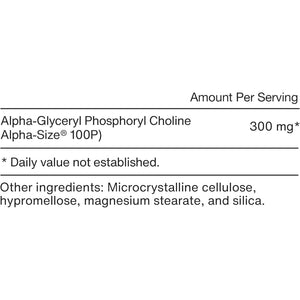 Momentous Alpha GPC Supplement - Cognitive Health & Function Support - NSF Certified, Gmo-Free, Gluten Free, 60 Servings