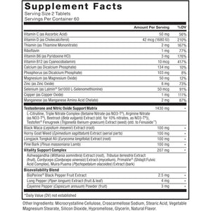 FORCE FACTOR Test X180 Alpha V2 T-Support for Men to Help Build Strength, Boost Nitric Oxide, and Support Daily Performance, 120 Tablets