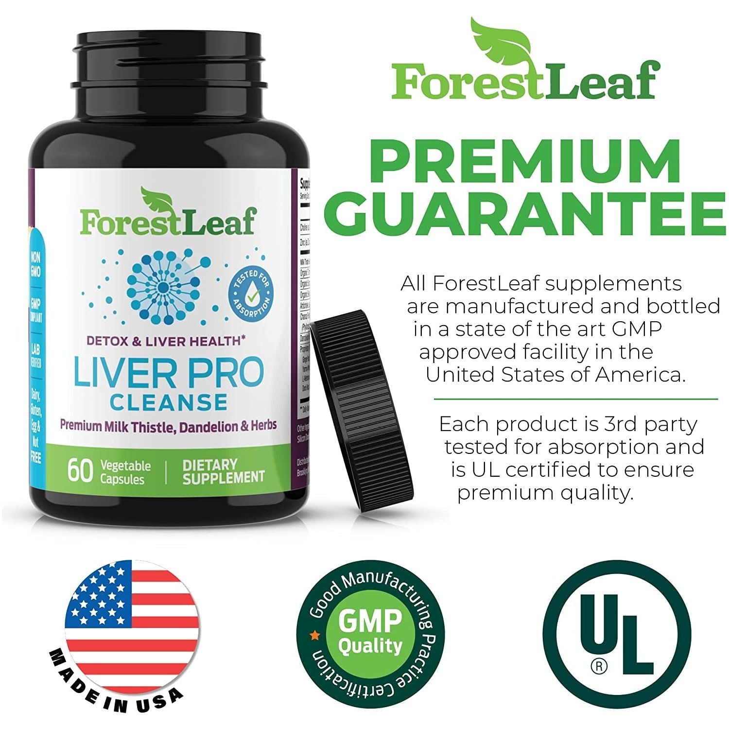 Forestleaf Liver Detox Cleanse - Prohepatic Liver Support Supplement (60 Capsules)