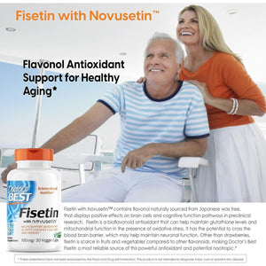 Doctor'S Best Fisetin with Novusetin, Non-Gmo, Vegan, Gluten & Soy Free, 100 Mg, 30 Count