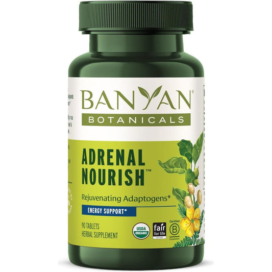 Banyan Botanicals Adrenal Nourish – Organic Adaptogen Supplement - 90 Tablets - Suppviv
