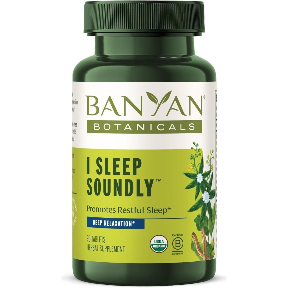 Banyan Botanicals I Sleep Soundly – Organic Herbal Sleep Supplement 90 Tablets - Suppviv