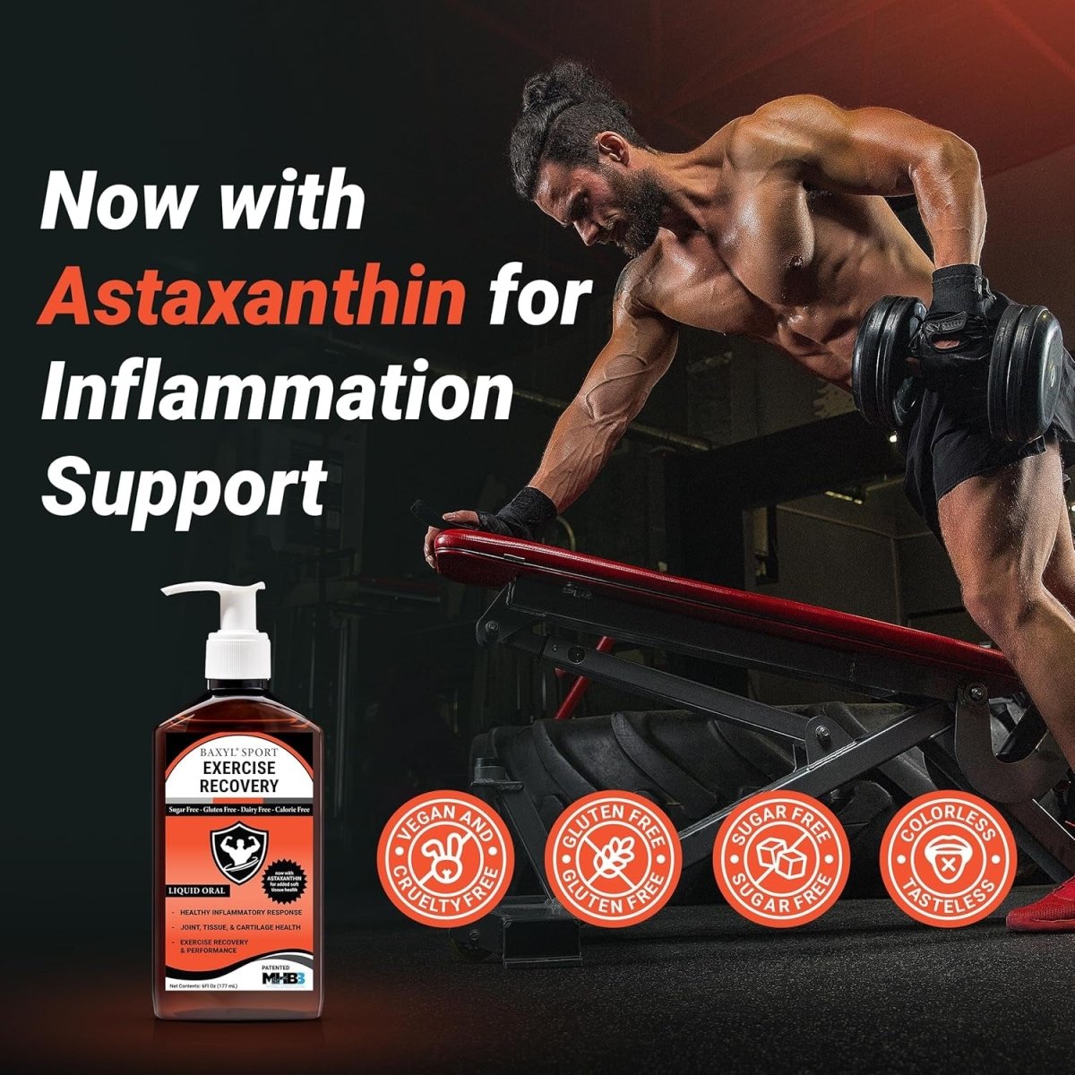 BAXYL®️ Sport - Joint Support Supplement with Hyaluronic Acid Advanced Joint Support Liquid Vitamins,6 Oz - Suppviv