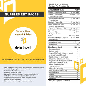 Liver and Herbal Support - 90 Capsules Milk Thistle, Burdock Vitamin C