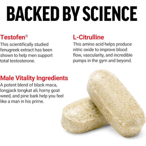 FORCE FACTOR Test X180 Alpha V2 T-Support for Men to Help Build Strength, Boost Nitric Oxide, and Support Daily Performance, 120 Tablets