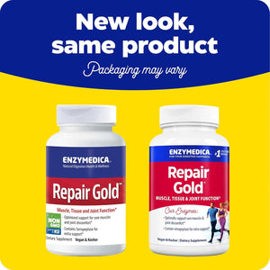 Enzymedica, Repair Gold, Supports Recovery and Helps Relieve Joint and Muscle Discomfort, 120 Count