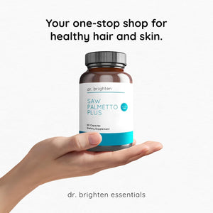 Dr. Brighten Saw Palmetto plus for Women - PCOS Support to Prevent Hair Loss Acne Oily Skin