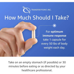 Immune Support Supplement with 500Mg of Highly Purified Beta Glucan per Capsule