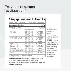 Integrative Therapeutics Similase Lipo - Gut Support Supplement with Digestive Enzymes - 90 Capsules