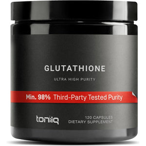 Toniiq Ultra High Strength Glutathione Capsules - 1000Mg Concentrated Formula - 120 Capsules