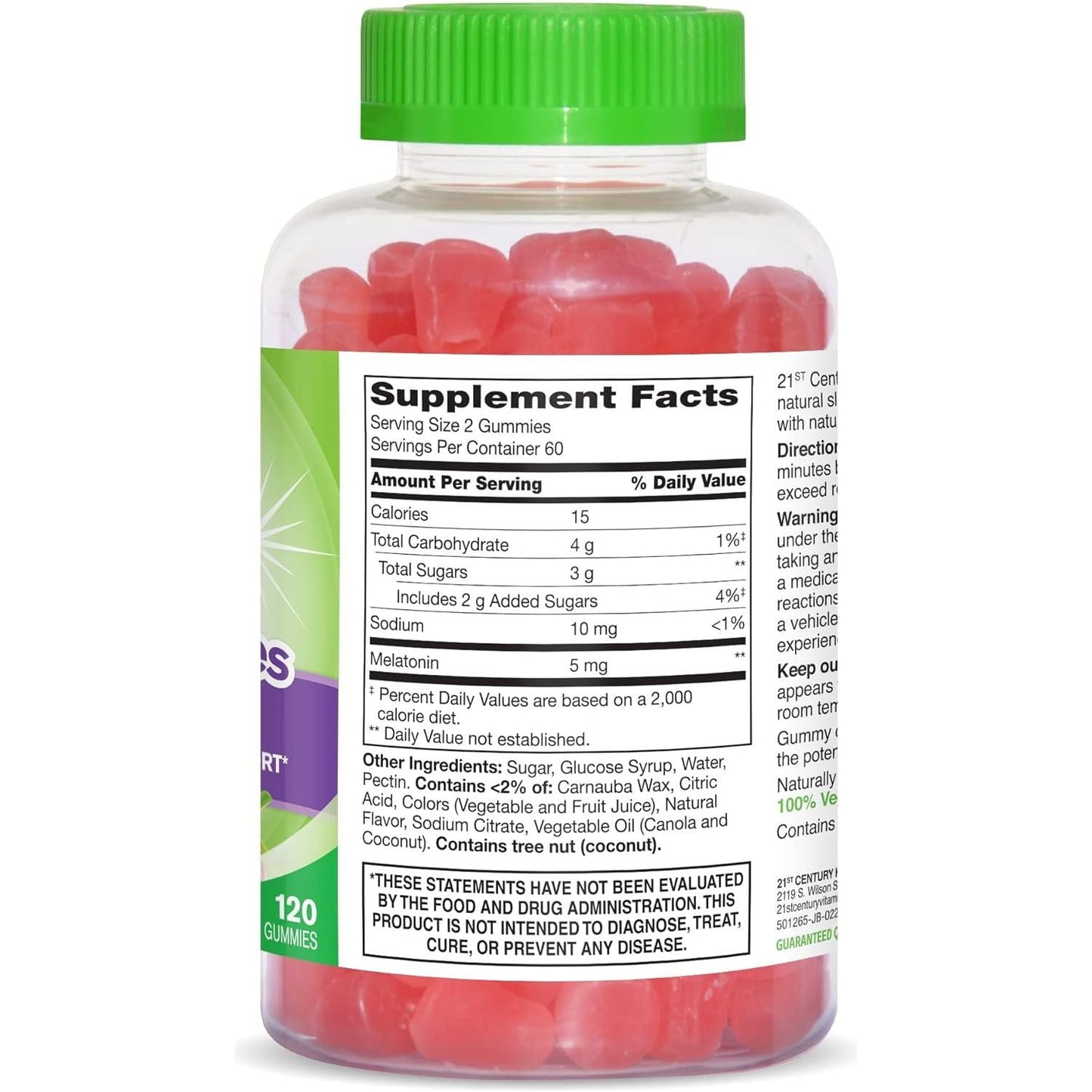 21St Century Vitajoy Melatonin Gummies, Multi, Strawberry, 120 Count