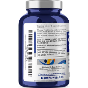 Nusapure Chitosan 1200Mg 150 Caps (Non-Gmo & Soyfree) with Bioperine