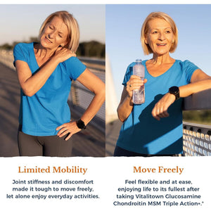 VITALITOWN Glucosamine Chondroitin MSM | Collagen, Boswellia, Turmeric, Hyaluronic Acid, Bromelain | 90 Tablets
