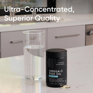 Sports Research Triple Strength Omega 3 Fish Oil - Burpless Fish Oil Supplement W/Epa & DHA 1250 Mg, 90 Ct