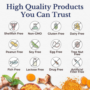 VITALITOWN Glucosamine Chondroitin MSM | Collagen, Boswellia, Turmeric, Hyaluronic Acid, Bromelain | 90 Tablets