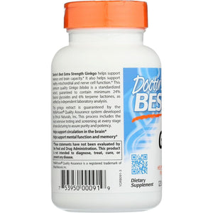 Doctor'S Best Extra Strength Ginkgo, Promotes Mental Function and Memory, 120 Mg, 120 Count