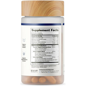 Snap Supplements Prostate Health Support Supplement, Saw Palmetto, Supports Male Urinary Tract Health 90 Capsules