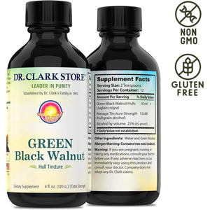 Original Green Black Walnut Hull Tincture (Extra Strength) by Dr. Hulda Clark, 4 Oz
