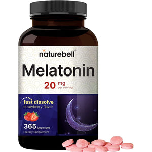 Naturebell Melatonin 20Mg | 365 Fast Dissolve Tablets - 1 Year Supply