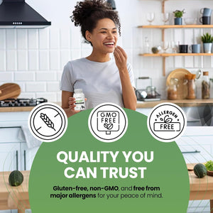 Premium Diamine Oxidase DAO Supplements Histamine Blocker - Made in USA - 30 Count