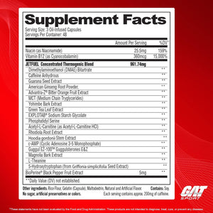 GAT SPORT Jetfuel Original - Weight Loss Supplement, Energy Booster, Fat Burner, Appetite Suppressant (144 Capsules)