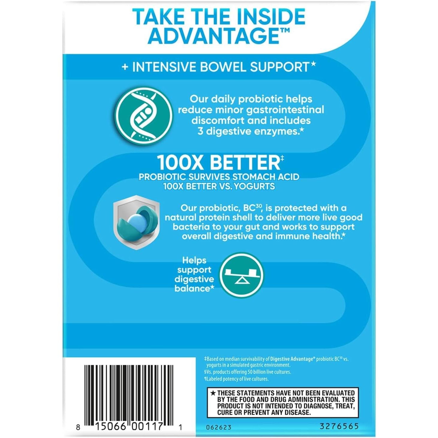 Digestive Advantage IBS Probiotics - Probiotics for Digestive Health & Intensive Bowel Support 96 Capsules